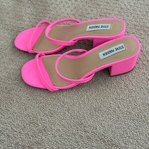 Steve Madden Women's Hot Pink Heeled Sandals